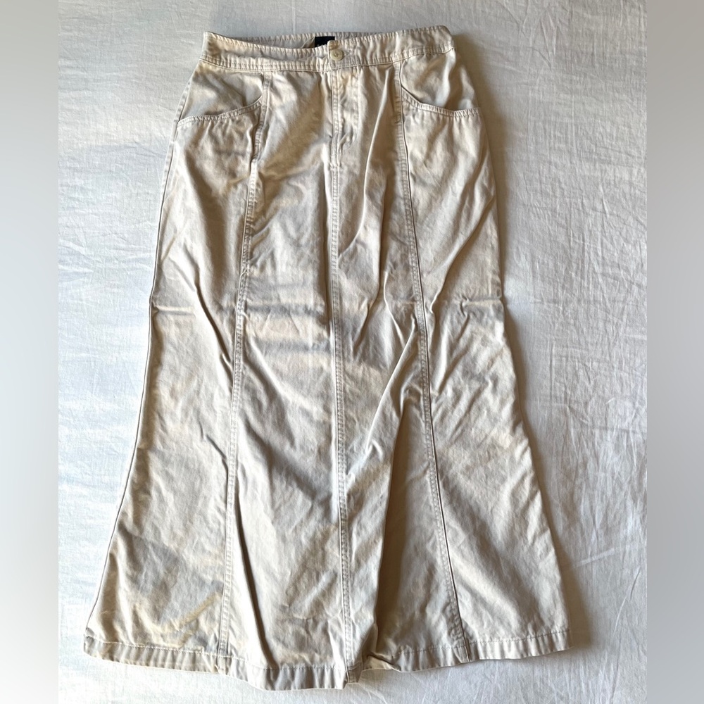 Vintage Basic Editions Cream Maxi Skirt